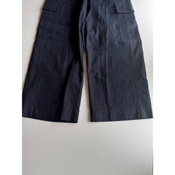 COS Black Cotton Canvas High Rise Wide Leg Cargo Pants, Size 2 - Picture 9 of 15